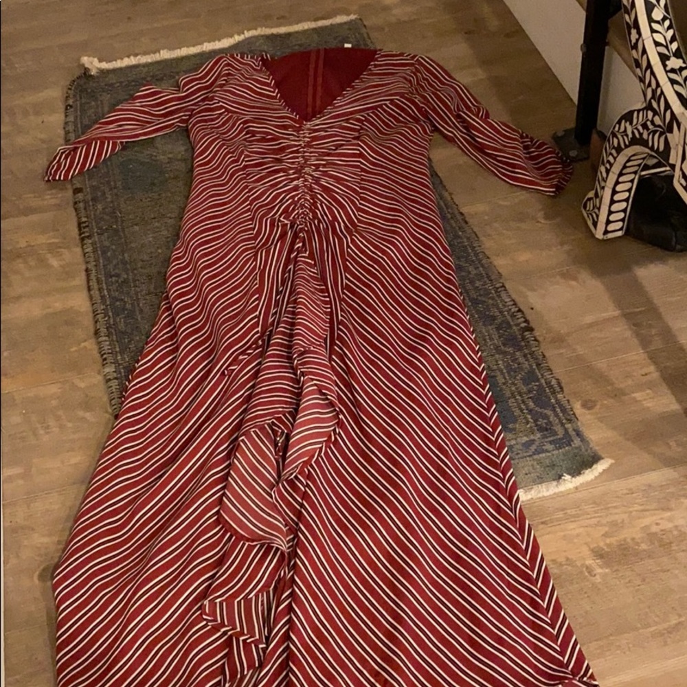 • Spirit of Grace • Bohemian Ruched Stripe Maxi • - Picture 3 of 6